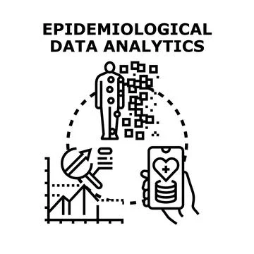 Epidemiological data analytics with human population health monitoring Stock Illustration