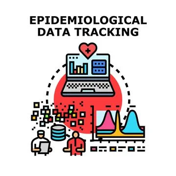 Epidemiological data tracking and health analytics system Stock Illustration