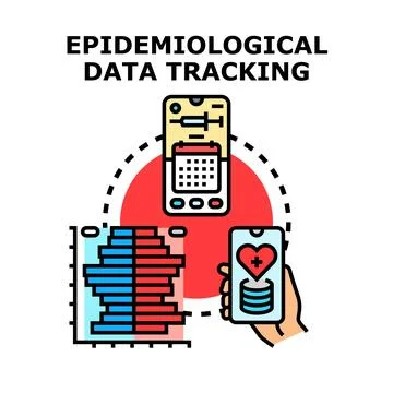 Epidemiological data tracking for public health management Stock Illustration