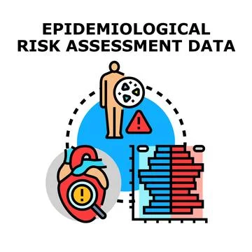 Epidemiological risk assessment data vector concept Stock Illustration