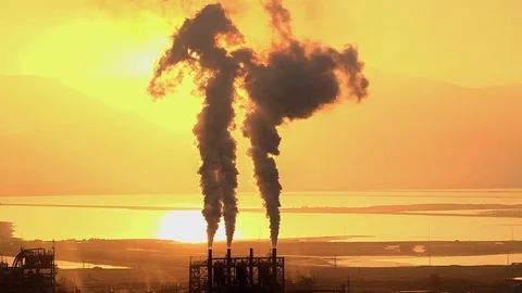 Epik industrial smoke pollution Video stock 71248583