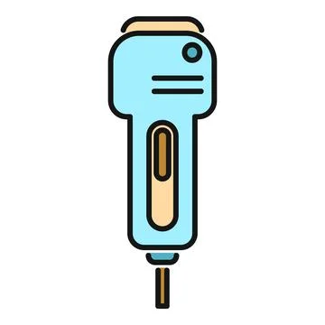 Epilator device preparing for hair removal treatment Stock Illustration