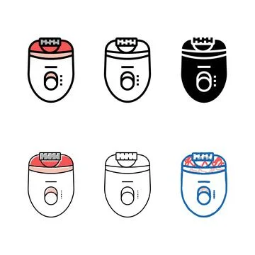 Epilator minimal device color icon vector Stock Illustration
