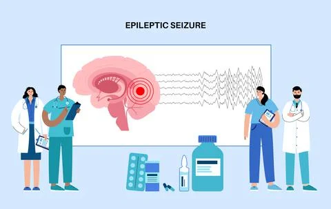 Epilepsy seizure concept Stock Illustration