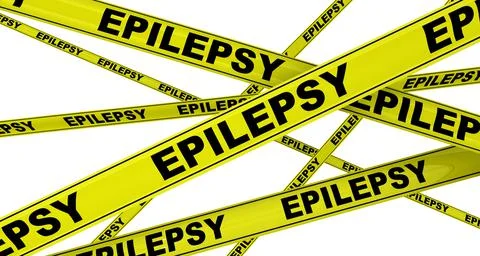 EPILEPSY. Yellow warning tapes Stock-Illustration