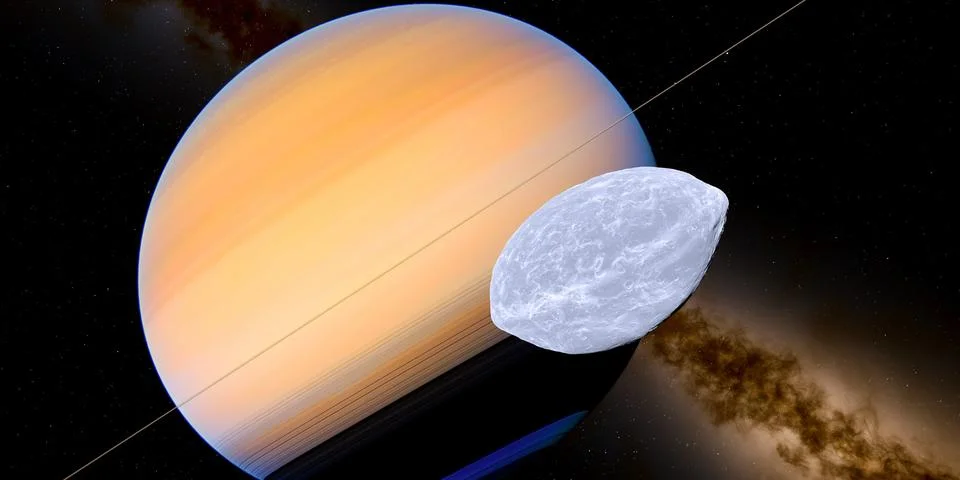 Epimetheus Saturn Moon Stock Illustration