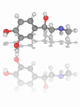 Epinephrine organic compound Stock Illustration