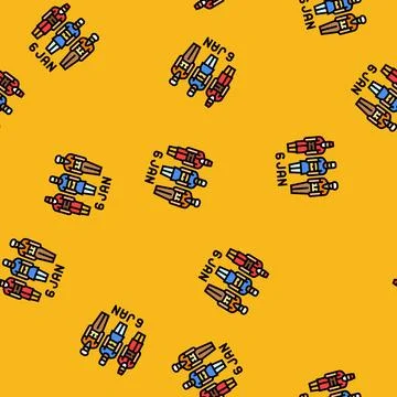 Epiphany feast catholic holiday vector seamless pattern Stock Illustration