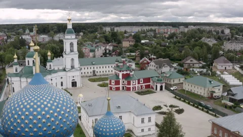 Epiphany Monastery in the center of Uglich Stock Footage 233404707