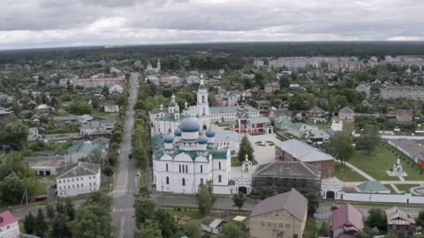 Epiphany Monastery in the City of Uglich Stock Footage 232933874