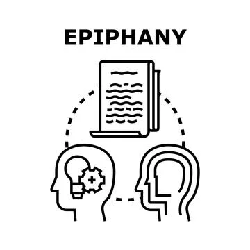 Epiphany understanding new idea knowledge sharing concept Stock Illustration