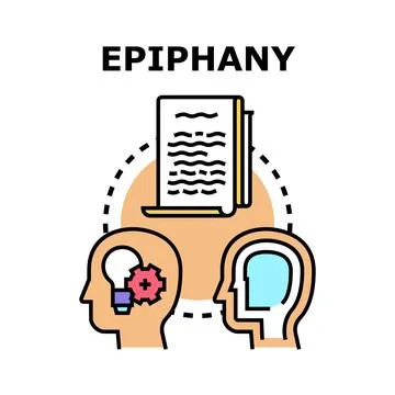 Epiphany understanding new idea knowledge sharing concept Stock Illustration