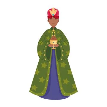 Epiphany wise king balthasar Stock Illustration