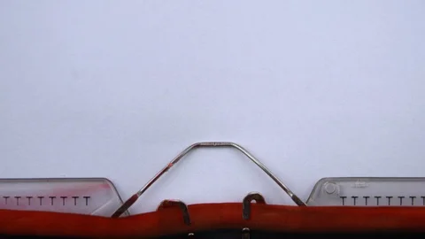 Episode 2 - phrase printed on an old typewriter in red letters, close up. Video stock 126776905