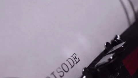 Episode 2, Typing on White Paper and Vintage Typewriter, Writing Script or Stock Footage 274129775