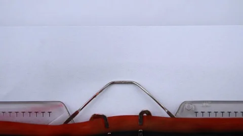 Episode 3 - phrase printed on an old typewriter in red letters, close up. Stockbeeldmateriaal 126776899