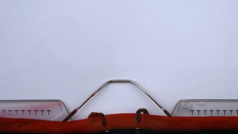Episode 7 - phrase printed on an old typewriter in red letters, close up. Vídeos de archivo 126776860