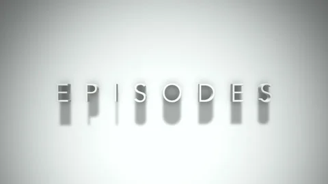 Episodes 3D title animation with shadows on a white background Stock Footage 296518847