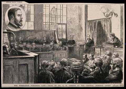 Episodes in the trial of Dr. G. H. Lamson (the Wimbledon poisoner) at the C.. Stock Illustration