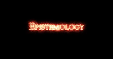 Epistemology written with fire. Loop Stock Footage 145871081