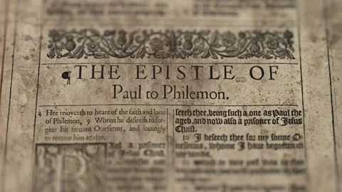 The Epistle Of Paul To Philemon Stock Footage 151037002