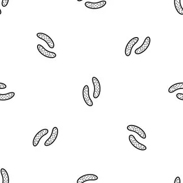 Epithelial cell pattern seamless black Stock Illustration