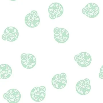 Epithelial tissue glyph seamless pattern Stock Illustration