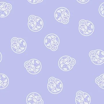 Epithelial tissue line seamless pattern Stock Illustration