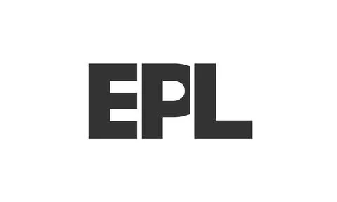 EPL logo design template with strong and modern bold text. Initial based ve.. Stock Illustration