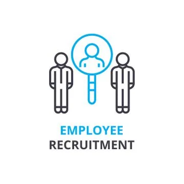 Eployee recruitment concept , outline icon, linear sign, thin line pictogram Stock Illustration