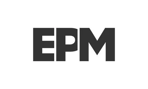 EPM logo design template with strong and modern bold text. Initial based ve.. Stock Illustration