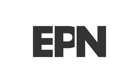 EPN logo design template with strong and modern bold text. Initial based ve.. Stock Illustration