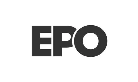 EPO logo design template with strong and modern bold text. Initial based ve.. Stock Illustration