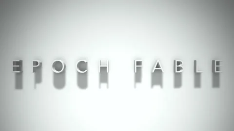 Epoch fable 3D title animation with shadows on a white background Video stock 297381413
