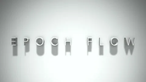 Epoch flow 3D title animation with shadows on a white background Stock Footage 297381414