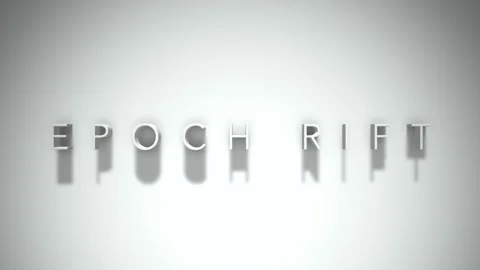 Epoch rift 3D title animation with shadows on a white background Stock Footage 297381437