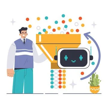 Epochs in AI training concept. Flat vector illustration Stock Illustration