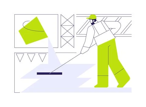 Epoxy flooring abstract concept vector illustration. Ilustración de archivo