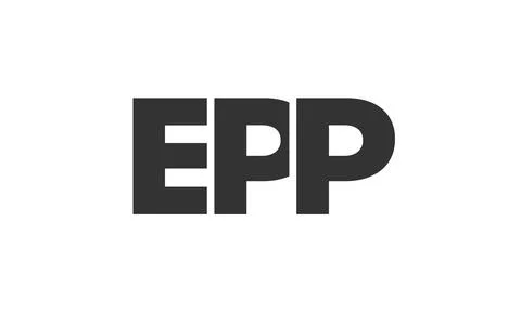 EPP logo design template with strong and modern bold text. Initial based ve.. Stock Illustration