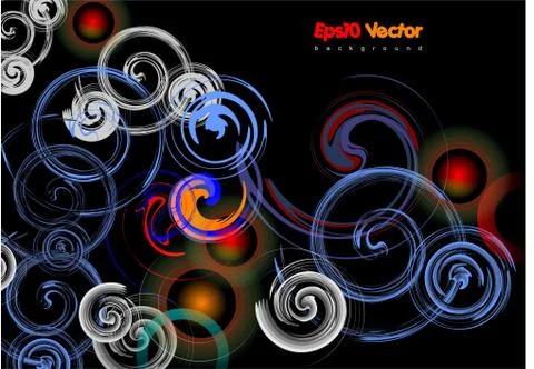 Eps 10 Abstract vector black background Stock Illustration