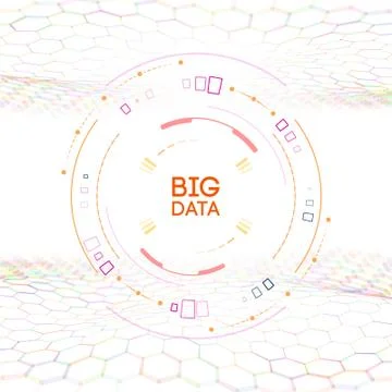 EPS 10. Big data analytics concept. Information technology connection structure Stock Illustration