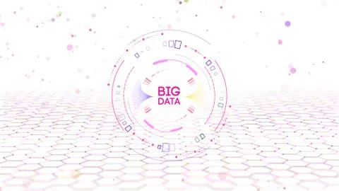 EPS 10. Big data analytics concept. Information technology connection structure Illustrazione stock