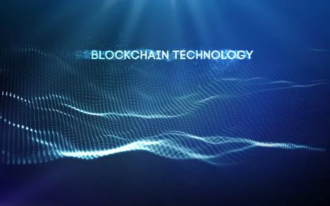 EPS 10. Blockchain technology background. Cryptocurrency fintech block chain Stock Illustration