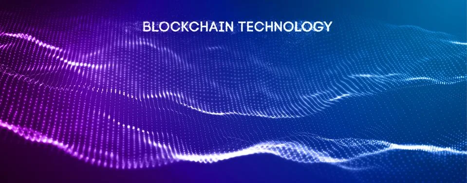 EPS 10. Blockchain technology background. Cryptocurrency fintech block chain Stock Illustration