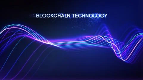 EPS 10. Blockchain technology background. Cryptocurrency fintech block chain イラスト素材