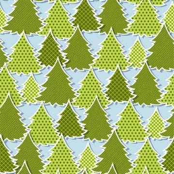 Eps 10 Christmas seamless pattern in the style of application Stock Illustration