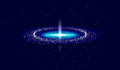 EPS 10. Explosion in space. An expanding galaxy. Vector illustration Stock Illustration