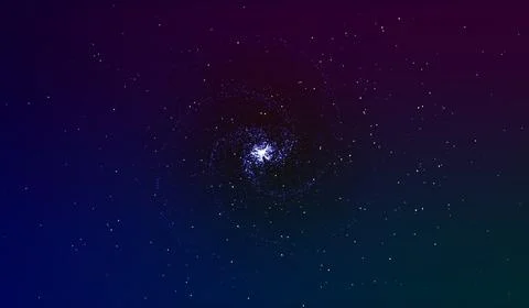 EPS 10. Explosion in space. An expanding galaxy. Vector illustration Stock Illustration
