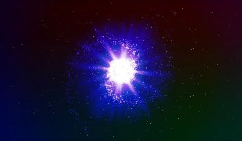 EPS 10. Explosion in space. An expanding galaxy. Vector illustration Stock Illustration