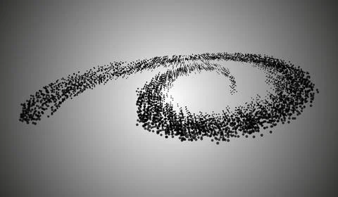 EPS 10. Spiral of particles on a light background. Stock Illustration